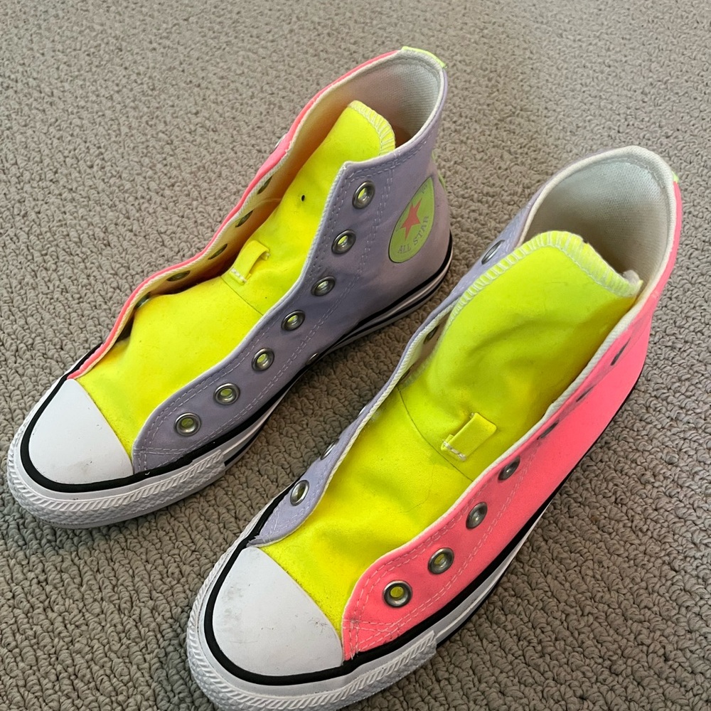 size 6 woman's neon converse